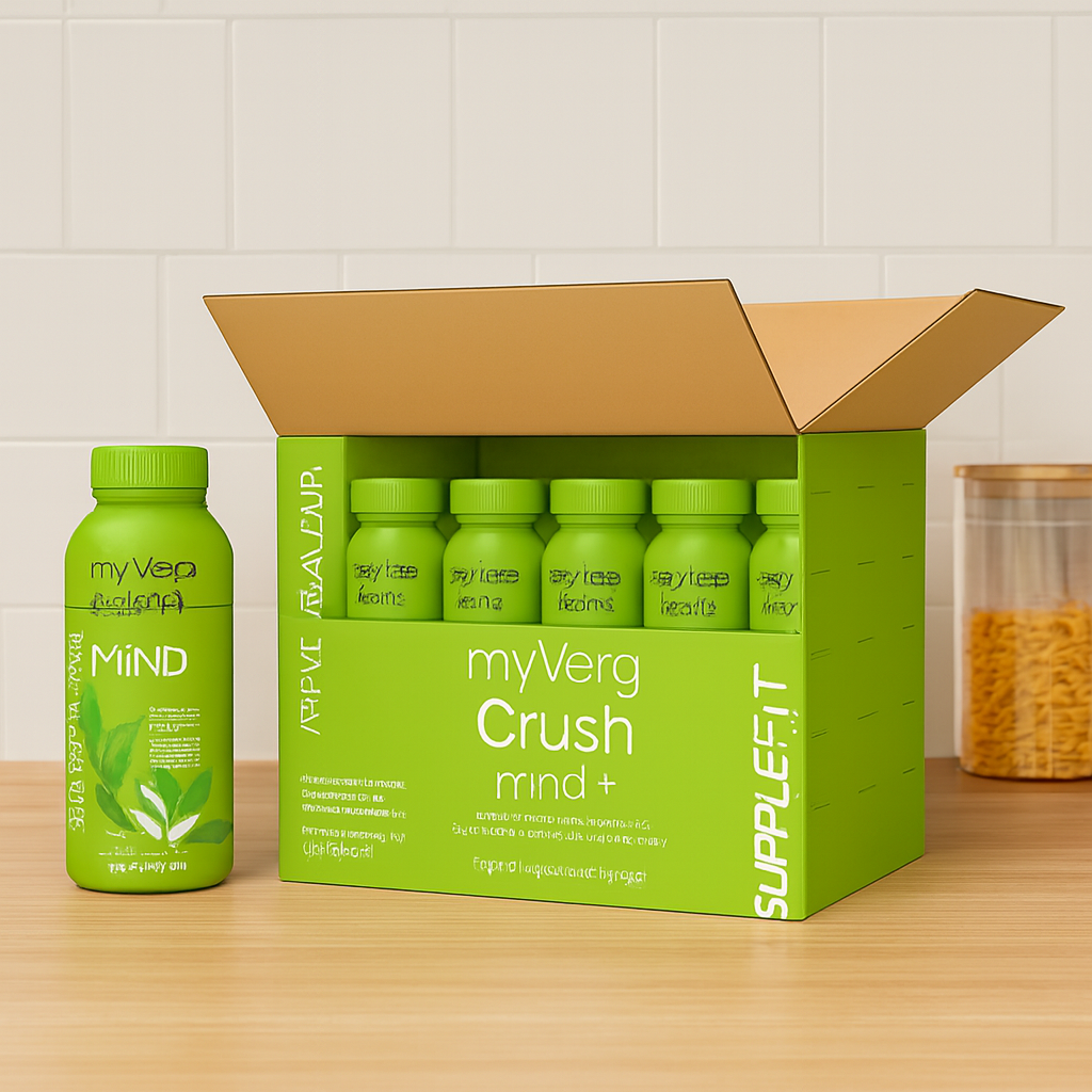 MYVERA CRUSH MIND + – BOOST DES FONCTIONS COGNITIVES, MÉMOIRE & CONCENTRATION  12 BOUTEILLES