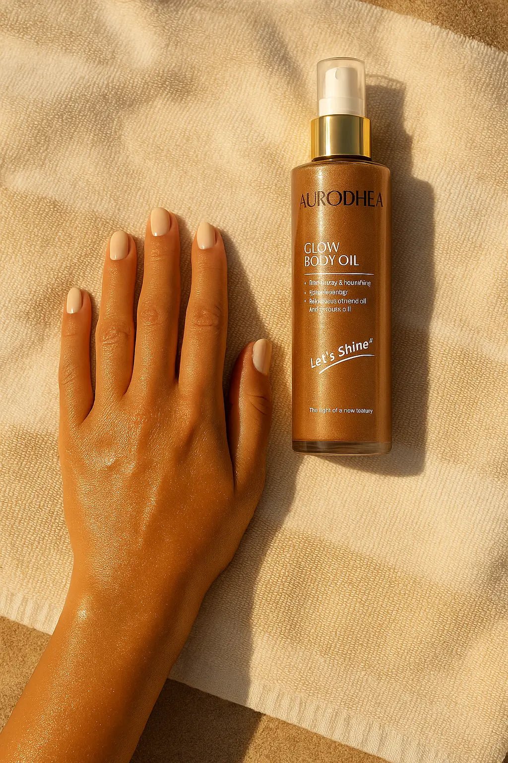 GLOW BODY OIL – HUILE SCINTILLANTE NOURRISSANTE & ILLUMINATRICE À L'AMANDE DOUCE ET COCO